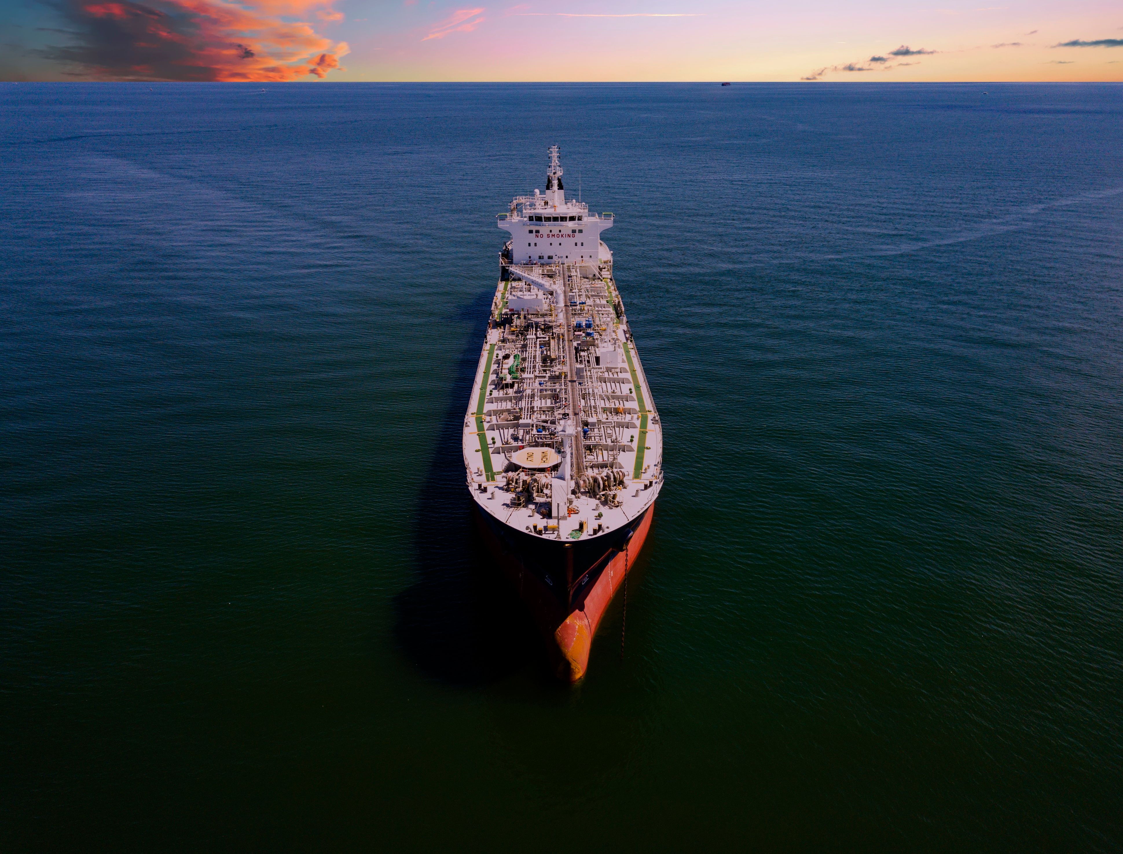 Oil tanker at sea near Galveston, Texas; illustrative file photograph